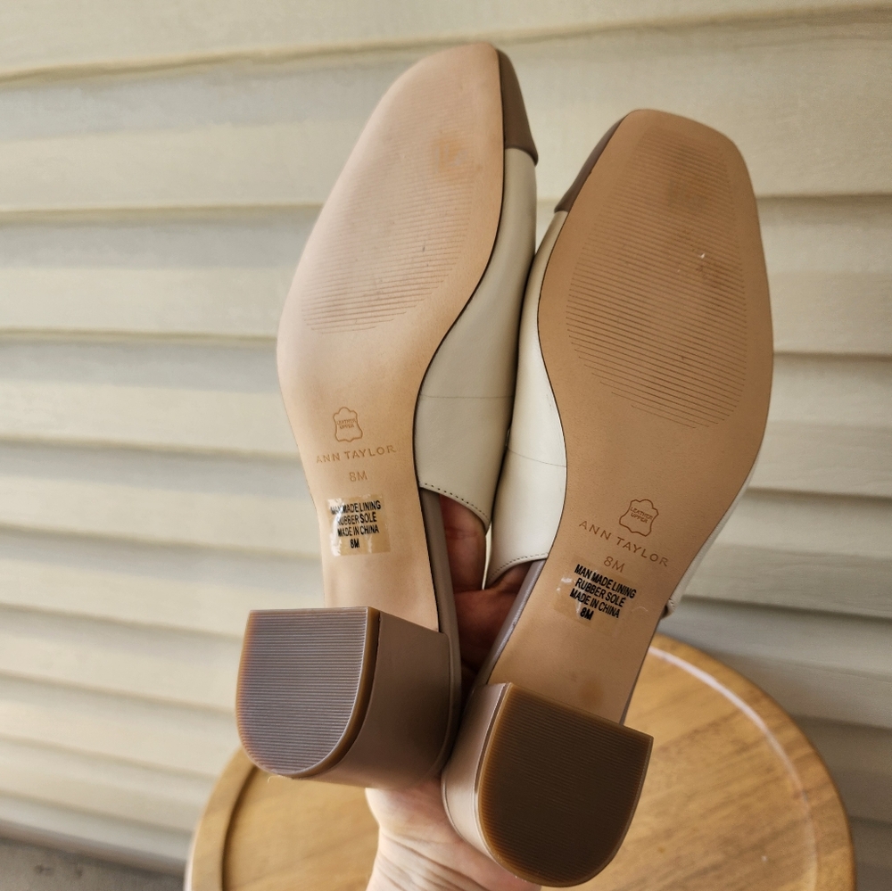 Ann Taylor cap toe block heel dress pumps - Picture 9 of 12